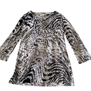 Jones New York Sport Animal Print Tunic Top